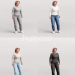 Animated 094-5613 SL3 Woman Standing Listening