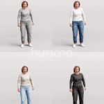 Animated 094-5613 ST4 Woman Standing Talking