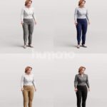 Animated 094-5638 SL1 Woman Standing Listening