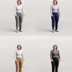 Animated 094-5638 ST3 Woman Standing Talking