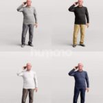 Animated 101-1499 OS1 Man Talking Phone