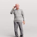 Animated 101-1499 OS1 Man Talking Phone