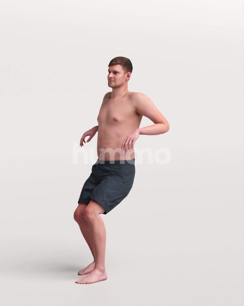 Posed 056-2985 Man – Humano 3D – 3d People Collections